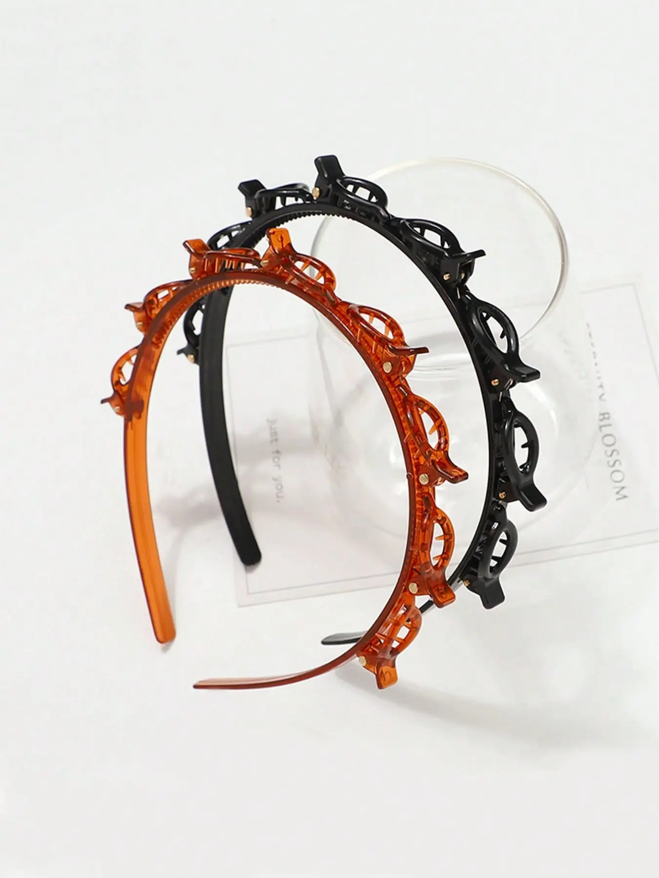 2pcs Woven Split Hair Headband, Double Layer Hollow Hair Hoop Decoration, Face Wash And Bangs Headband, Fashion Headband,Hairband,Hairband,Hair HoopHeadbands