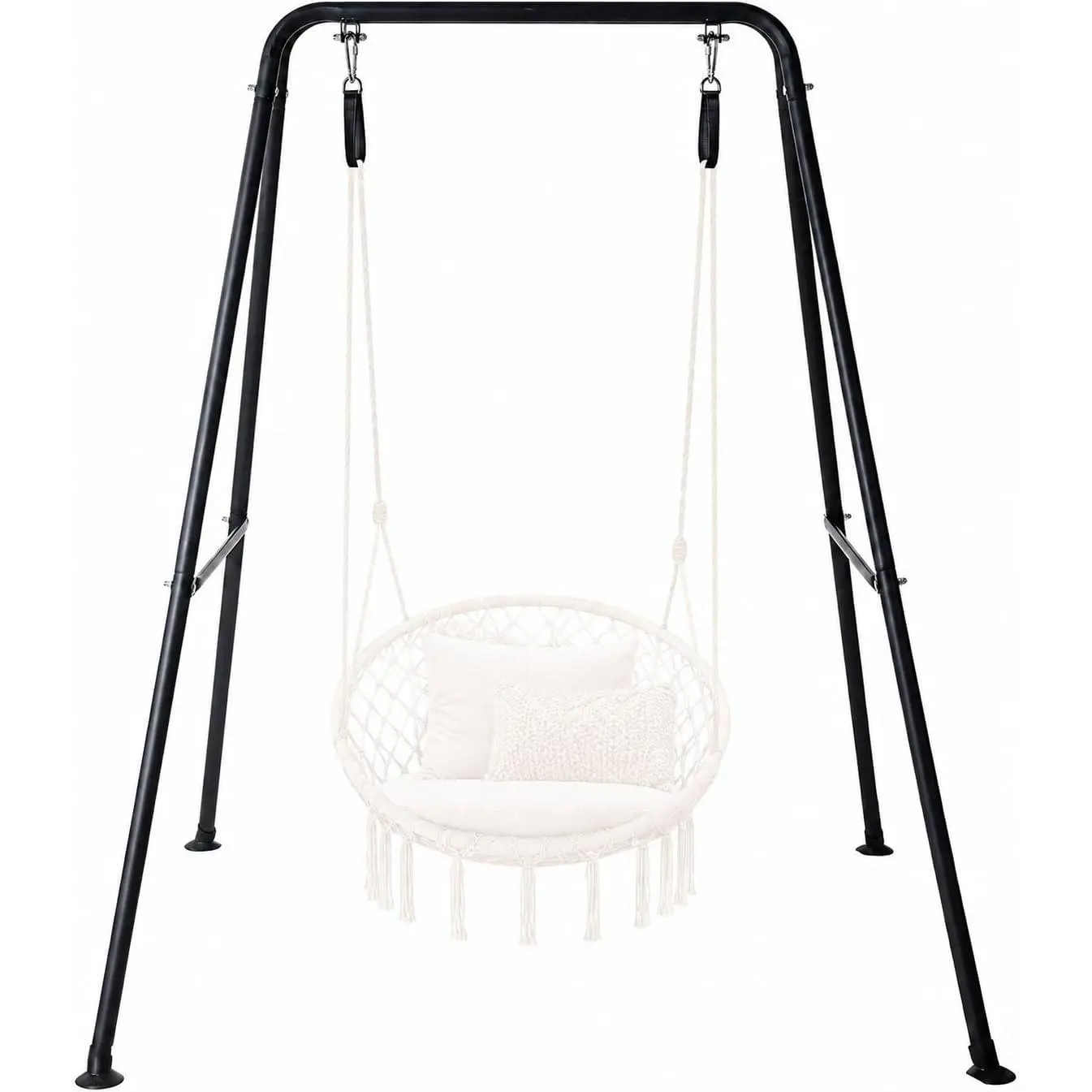 440 lbs Hammock Chair Stand, Heavy Duty Foldable Swing Stand Frame, Steel Hammock Stand for Outdoor/Indoor, Patio Backyard Porch (Swing Chair Not Included)