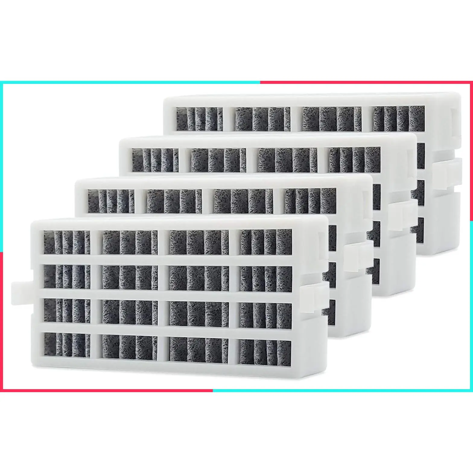 4-PACK Refrigerator Air Filter Replacement Compatible with Whirlpool Models, Fits 2319308, W10335147, W10335147A, W10315189, 1876318, AIR1, FreshFlow, AP4538127, AH2580853, EA2580853