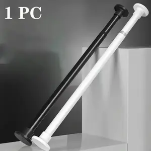 Adjustable Curtain Rod, 19.6-31.49 Inches, No Drilling, Extendable Spring Rod, Suitable for Windows, Cabinets, Bedrooms, Kitchens, Bathrooms