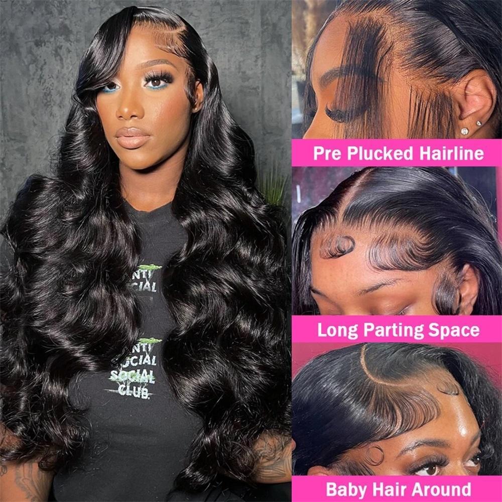 Bling Hair Body Wave Lace Wigs For Women Real Human Hair Wigs Hd Transparent 13x4 Lace Frontal Wig 34 36 Inch 13x6 Lace Frontal Wig Pre Plucked 180 Density #TikTokShopHolidayHaul