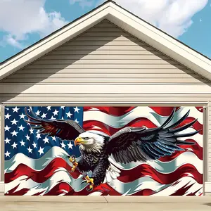 American Flag Eagle Backdrop Patriotic Art Deco Tapestry Wall Hanging, Independence Photography Background, Premium Polyester Holiday Decor for Garden Party, Entryway Display, Family Event, Outdoor Celebration