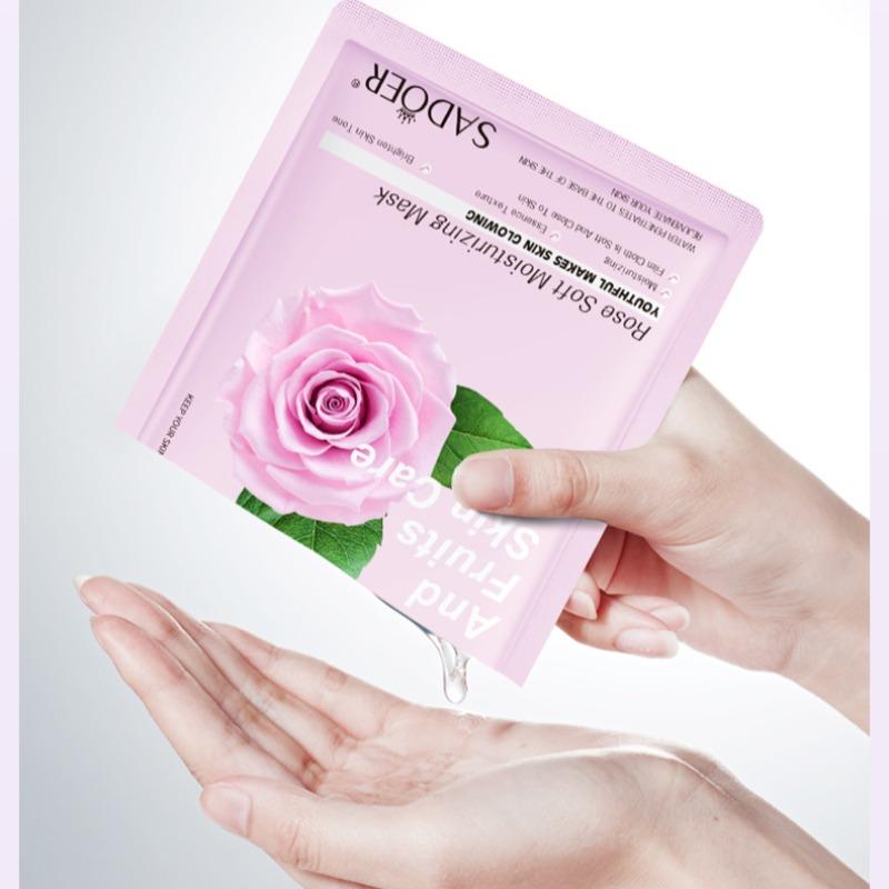 Plant & Fruit Essence Facial Firming Mask, 24pcs/set Moisturizing & Nourishing Cold Compress Mask for Women, Valentine's Day Gift