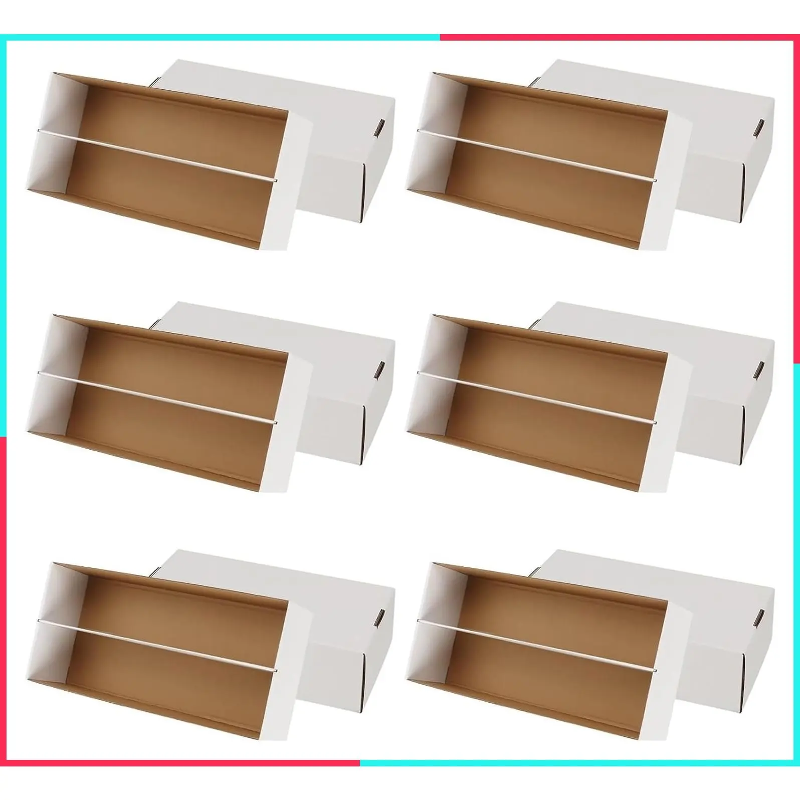 1600 Count Trading Card Storage Boxes, Bulk Sports Card Cases and Graded Cardboard Storage Boxes for Basketball Card Collectors (6 Set)