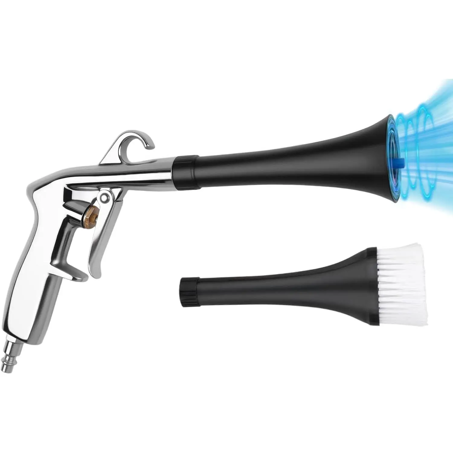2 Nozzles Air Cleaning Gun, Dry Cleaning Gun Quickly Blasts Dust, Dirt and Grime from Surface, Dryer Air Blow Gun Works with Air Compressor, Car Detailing Tool for Interiors Exteriors Deeply Cleaning