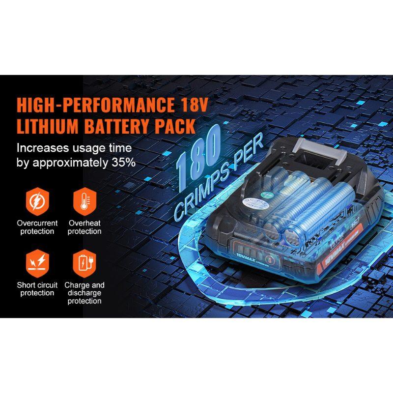 VEVOR Mini ProPress Tool, 18V Electric Pipe Crimping Tool for 1/2, 3/4, 1 Copper Pipes, Press Tool Kit with 3 Pro Press Jaws, 2pcs 18V 2AH Battery, Fast Charger Carrying Case VEVOR Mini ProPress Tool, 18V Electric Pipe Crimping Tool for 1/2, 3/4, 1 Copper Pipes, Press Tool Kit with 3 Pro Press Jaws, 2pcs 18V 2AH Battery, Fast Charger Carrying Case