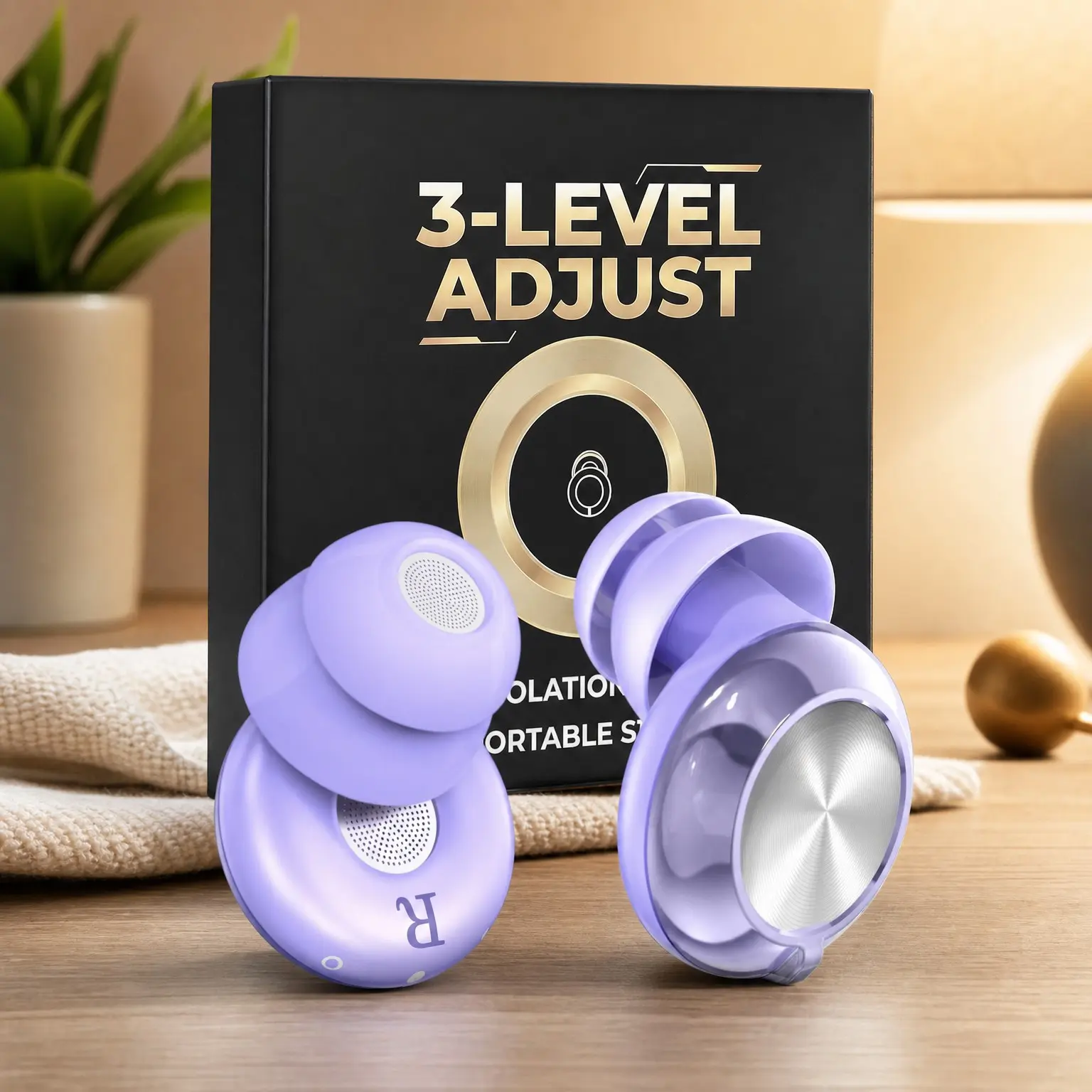 Professional Hearing Protection Ear Plugs for Concerts, Festivals, Live Events, Musicians, Sports & DJs – 45 dB Noise Reduction, 4 Ear Tip Sizes