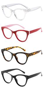Small Reading Glasses for Women Cat-eye Style Ladies Readers