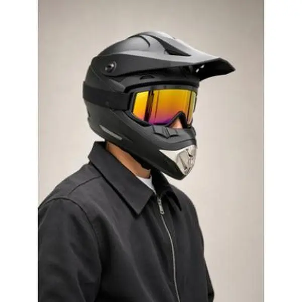 Adult Men Full Face Aero Helmet with Goggles Gloves Face Shield, 4 in 1 Adjustable Racing Safety Helmet DOT Certified,summerwins Windproof Breathable Bicycle Motorcycle ATV Helmet