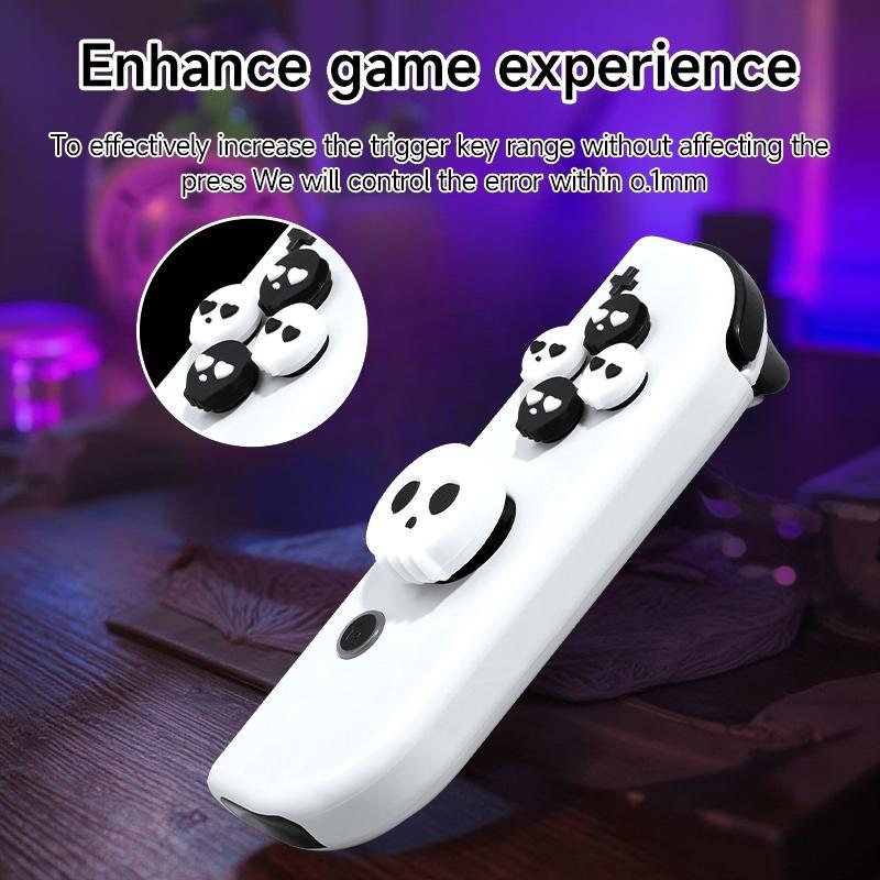 Creative Skull Pattern Game Controller Protective Case, Controller Design, 1 Set Game Controller Protector, Console Accessories for Nintendo Switch