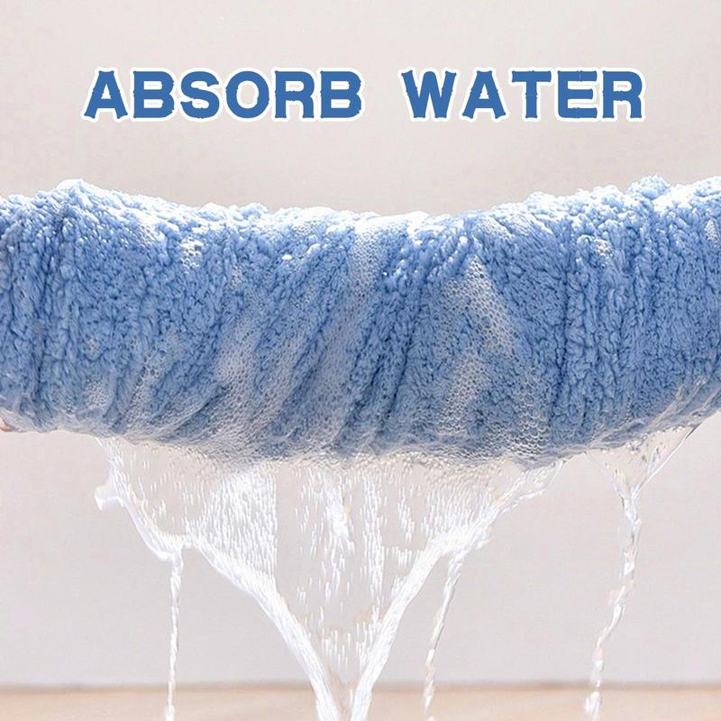 1pc Quick-Dry Coral Velvet Women's Towel Wrap with Straps - Soft, Absorbent, Blue Shower Skirt with White Logo and Pocket Detail, Quickdry Towel | Functional Pocket Design | Absorbent