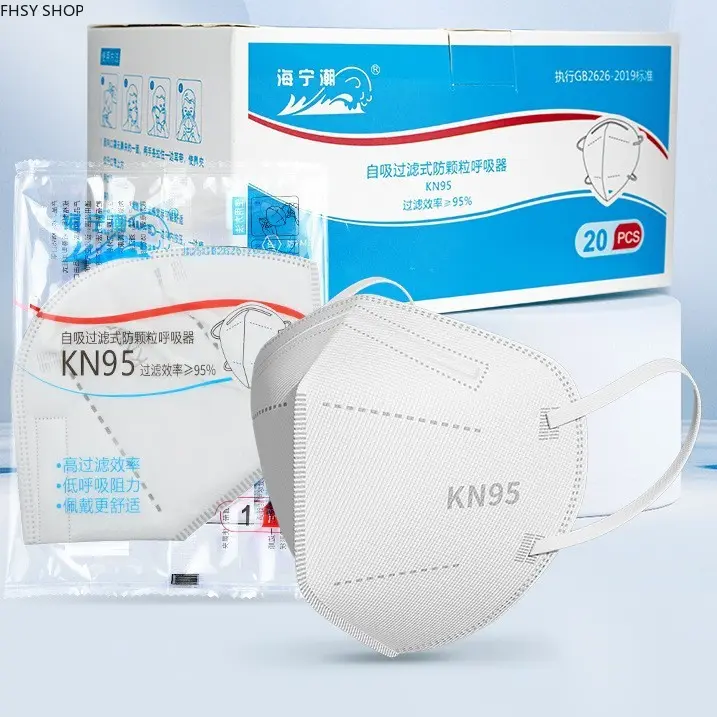 20/40 Pack White KN95 Safety Masks, 3D Dustproof Face Cover with 5-Layer Filter, Professional Industrial Grade for Construction, Sanding & Woodworking, Individually Wrapped Hygienic