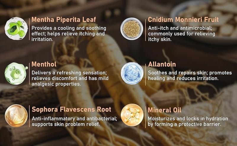 Herbal Body Care Cream - Relieves Dry and Tight Skin, Soothing Skin | Relieves Itching, Rich in Menthol, Calendula & Dendrobium for Eczema & Psoriasis (Hydrating, Safe for All Ages | 30g) Gentle Daily Calming Smooth Moisturizers Sensitive