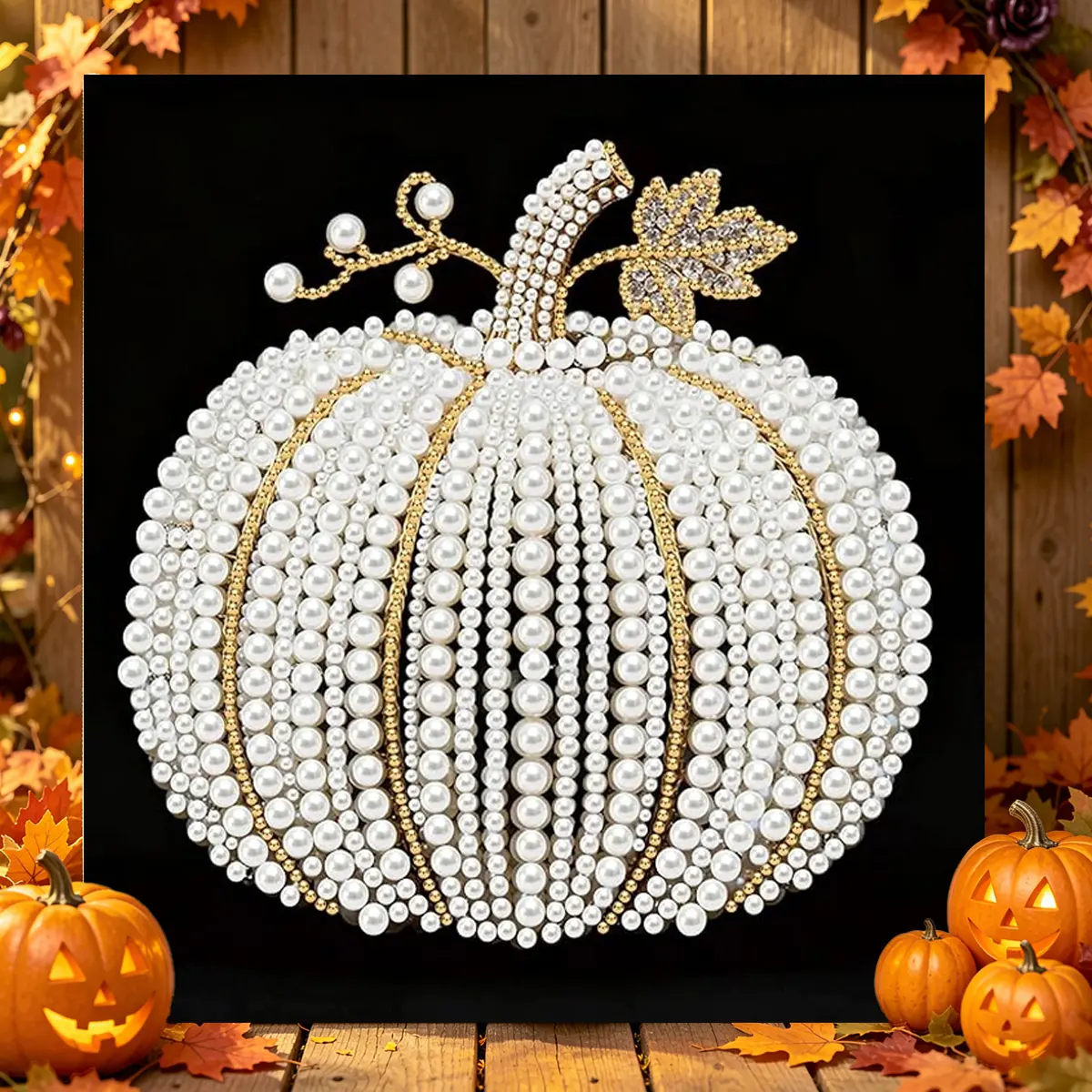 Halloween Ghost Pearl Art DIY Kit, Spooky Cute 3D Diamond Painting Crafts for Adults, DIY Fall Home Decor Wall Art, Beginner DIY Seasonal Party Gift, Diy Craft Supplies