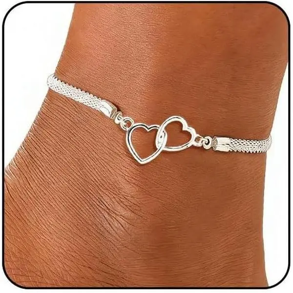 Ankle Bracelets for Women  Butterfly Heart  Anklets for Women Tennis Rhinestone Anklet Bracelet Large Plus Size Anklets Big Ankle Beach Summer Foot