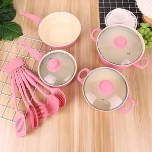13-Piece Non-Stick Cookware Set, Complete Kitchen Combo with Wok, Skillet, Soup Pot, Multi-Use Pots and Pans for Daily Cooking
