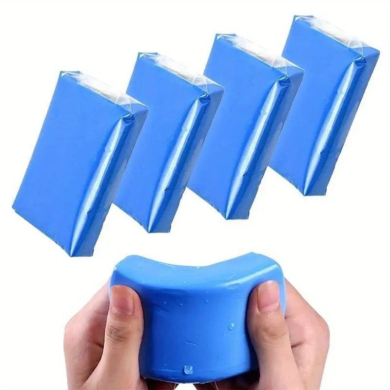 4 Pcs 3.53oz Clay Bar Car Detailing Clay, Auto Blue Detailing Magic Clay Bars Cleaner With Washing And Adsorption Capacity For Car, Glass, Vehicles