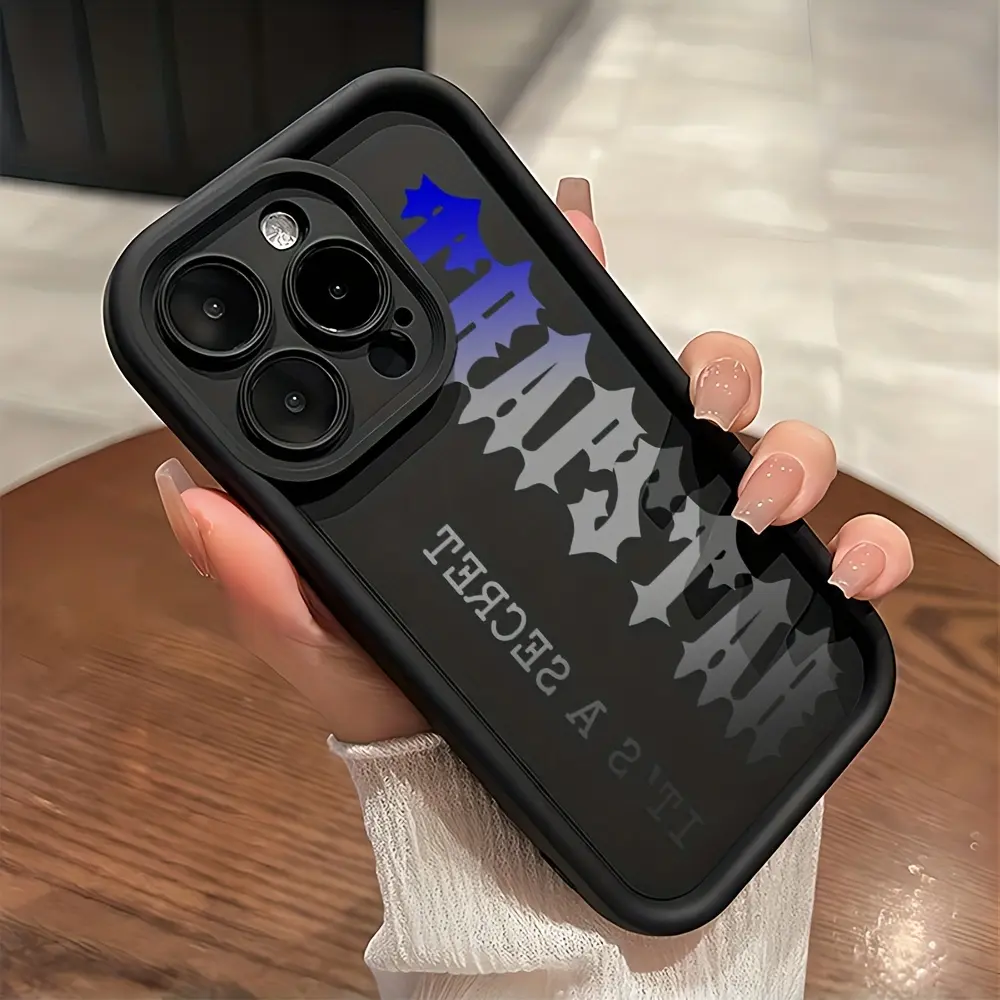 Phone Case: Fashionable Sword-Edge Design T-Trapstars Patterned Stepped Full-Coverage Phone Case, Suitable for iPhone X/11/12/13/14/15/16/17/Air/Pro/Pro Max/Plus. Features Drop-proof, Scratch-resistant, and Anti-shatter Screen Protection