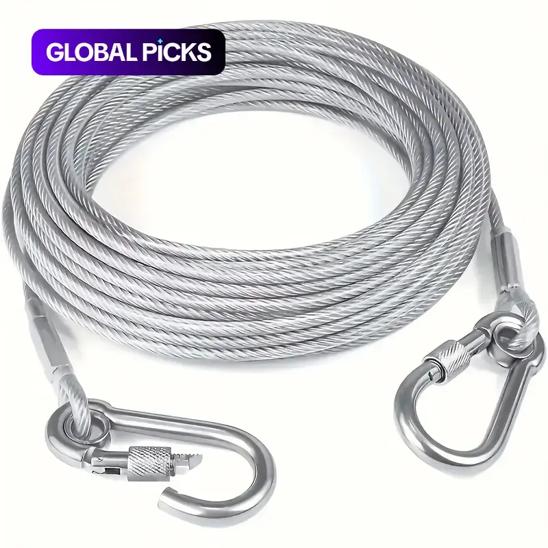 Portable Stainless Steel Clothesline, 1 Count, Indoor and Outdoor Laundry Line, Ideal for Camping, Bathroom and Dorm Use #GLOBAL PICKS