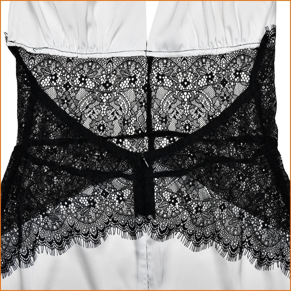 KODA & CO 04 Women's Sexy Halter Neck Lace Dress  High Waist Backless Mini Dress, V-Neck Sleeveless Open Back, Silk Satin Fabric