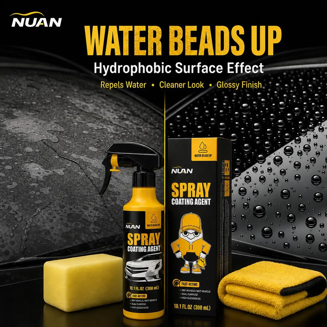 Spray coating agent；NUAN nano car coating sprayNUAN nano car coating spray-Professional spray coating with superior water beading & UV defense.