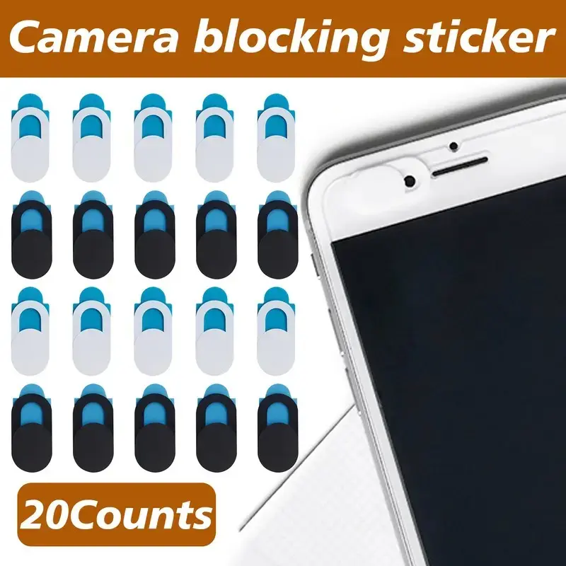 20 Counts Ultra-Thin Slim Durable Webcam Covers, & Set for Computer Webcams, Security Blocker for Privacy Protection, 10 + 10
