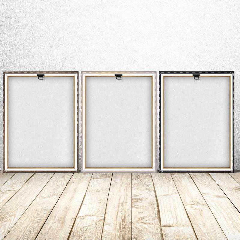 Wooden-Framed Canvas Painting Set, 3 Counts Multi-Dimensional Spray Art Posters, Wall Decor for Living Room, Bedroom and Office