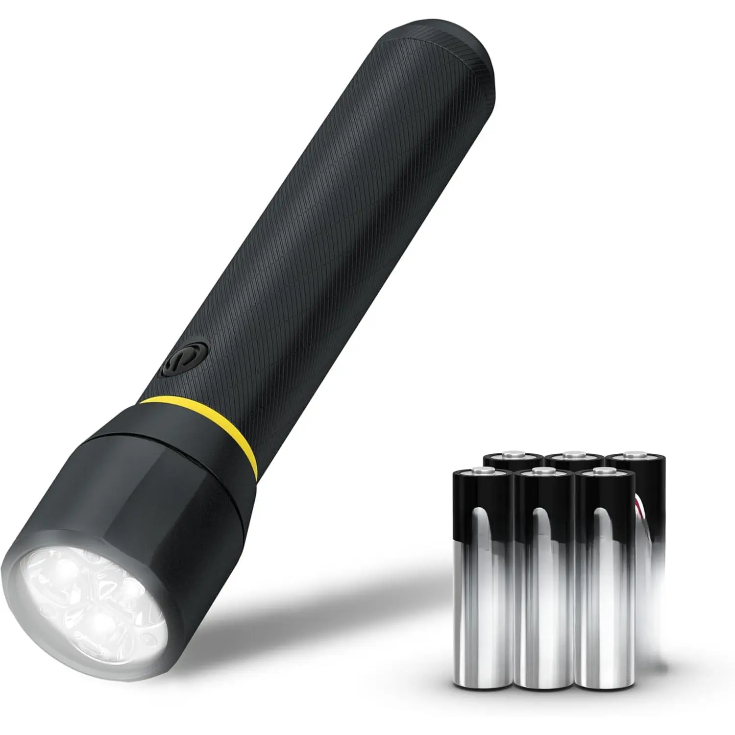 LED Flashlight Vision PRO, Ultra Bright 1000+ Lumens, IPX4 Water Resistant, Aircraft-Grade Aluminum LED Light, Rugged Metal Flash Light for Outdoors, Emergency Power Outage, Black