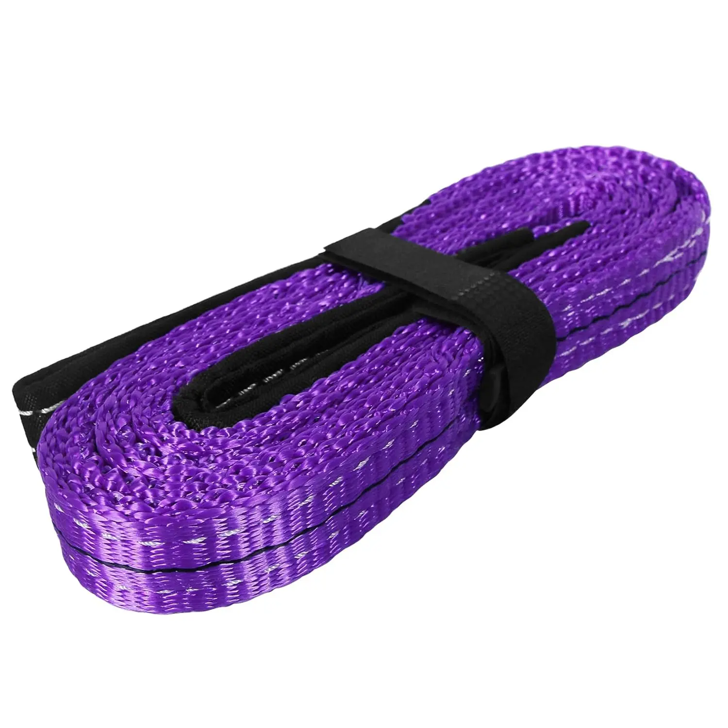 Lift Sling Straps,1" x 20' 2-Ply Duty Flat Eye Lift Sling,Twist Eye Lifting Sling Straps Nylon Tree Saver Recovery Strap Web Rigging Moving Tow Hoisting Gear Strap