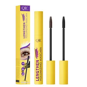 QIC Bubble Fiber Mascara - Waterproof Black Single Item Eyelash Enhancer with Curling, Volumizing, Lengthening, Long-Lasting Formula