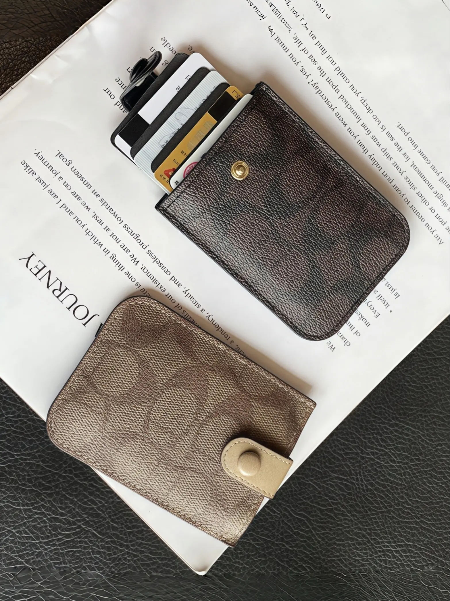 Elegant Women's Slim Card Holder, Card Slots, Compact High-End Design, Anti-Magnetic Card Case, New Fashionable Business Accessory