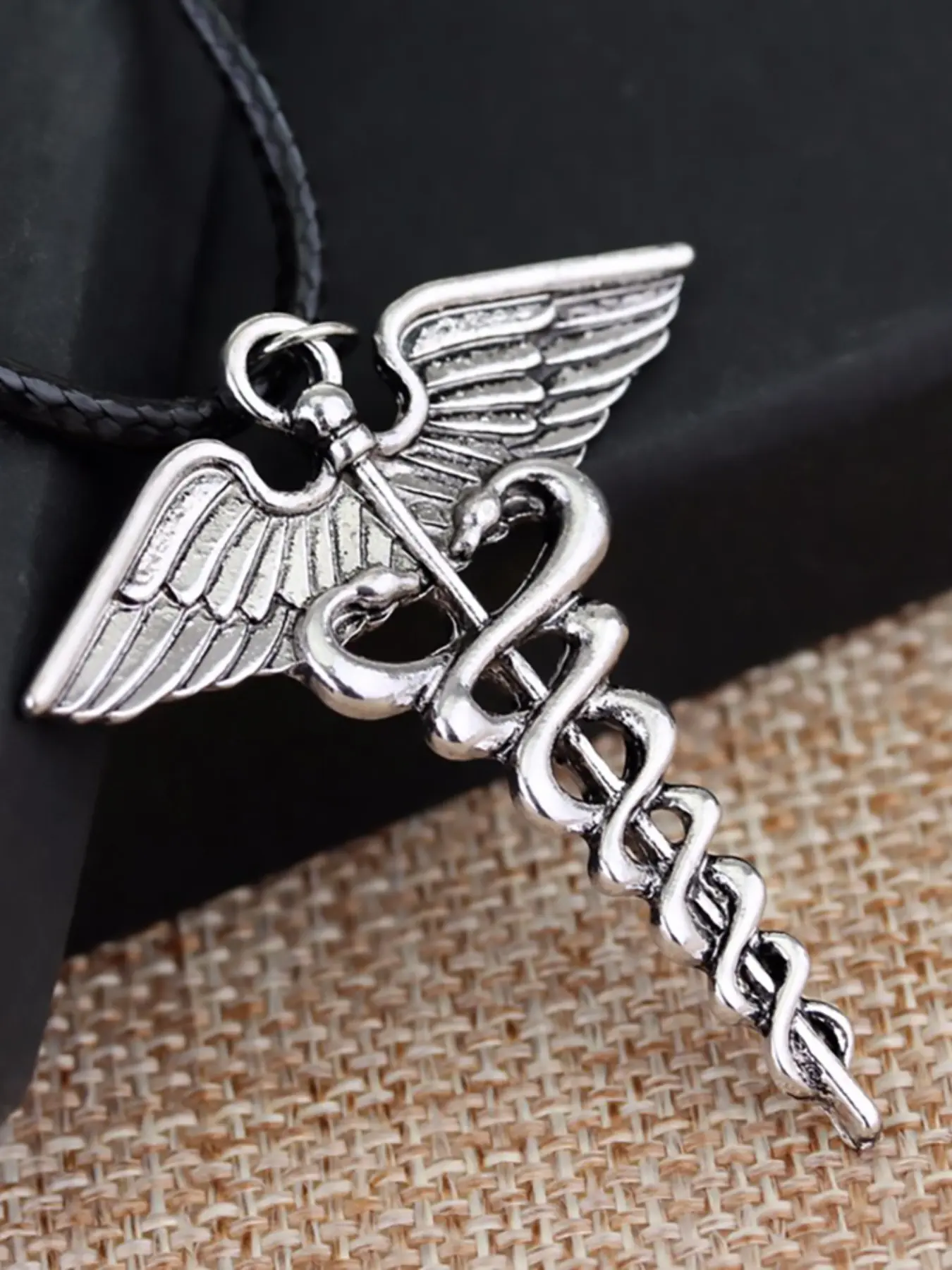 Percy Jackson Long Angel Wings Necklace, Elegant Necklace, European and American Style Jewelry, Small Gift, Sweater Pendant Accessory