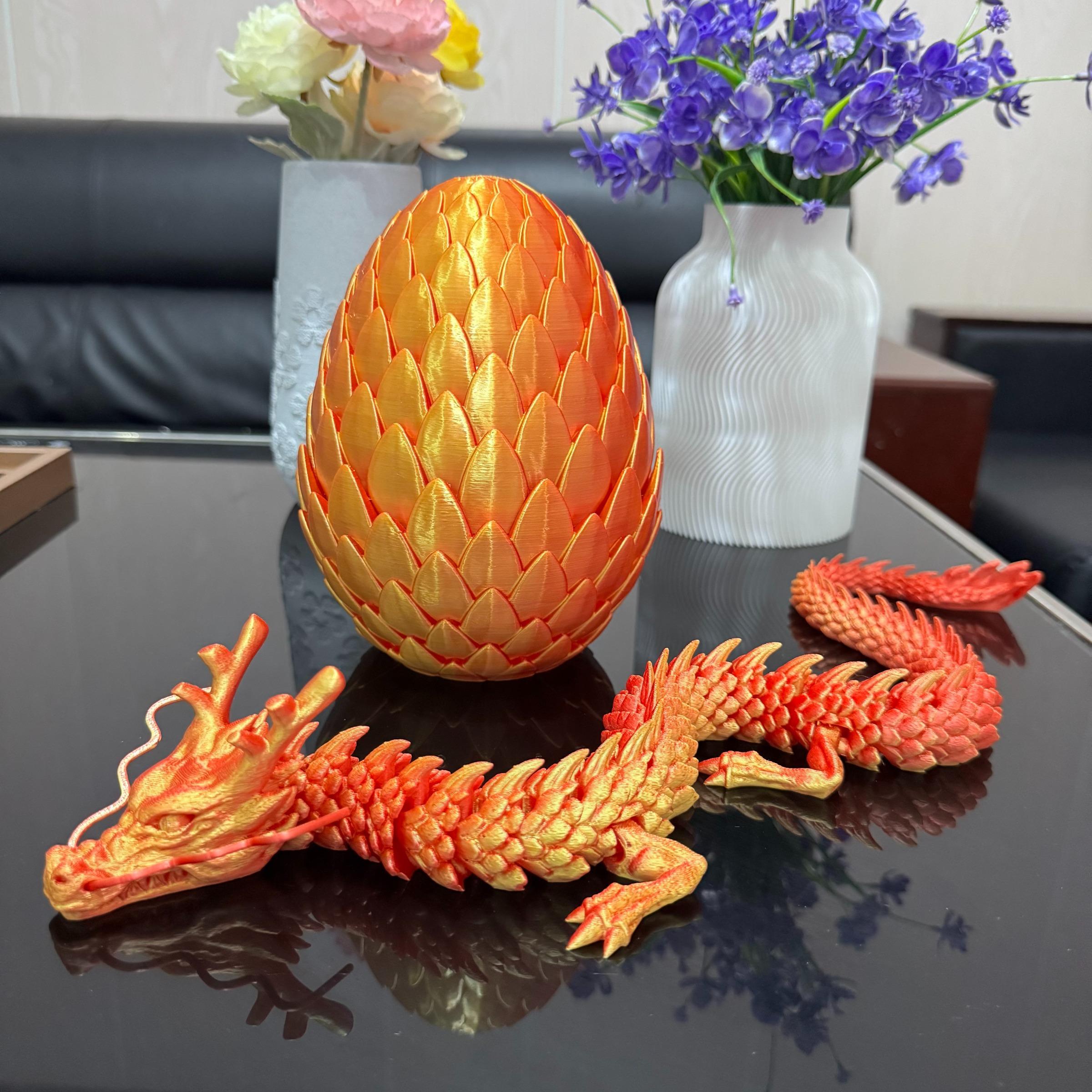 Large Lotus Dragon Egg Set, 60cm Dragon + 18cm Egg, 30cm Dragon + 9cm Egg, Two Size Options, Home Decor, Festival Party Decoration, Gift Idea