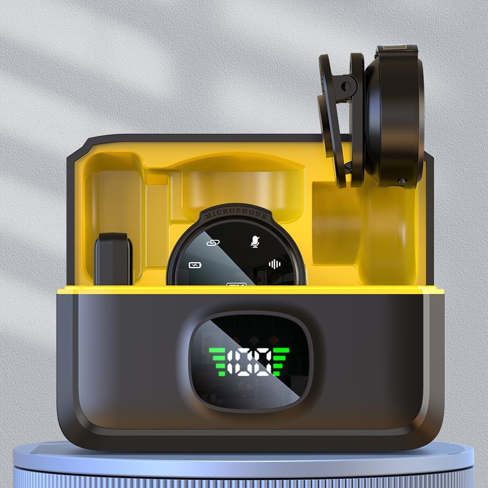 Wireless Lavalier Lapel Microphone Phone Live Game Recording Interview with Magnetic Clip