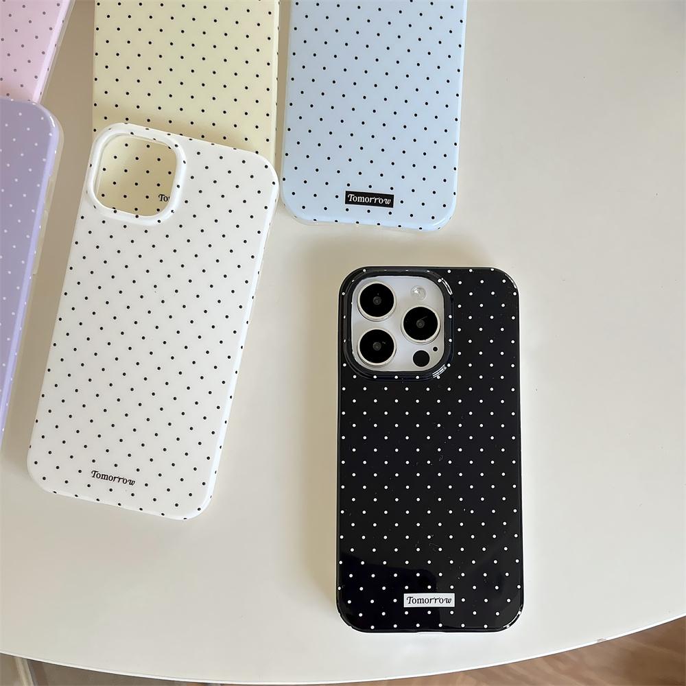 INS Polka Dot Small Fresh Mobile Phone Case for iPhone 17 16 15 14 13 12 Pro Max 11 Ultra Slim Shockproof Cover for iPhone Air