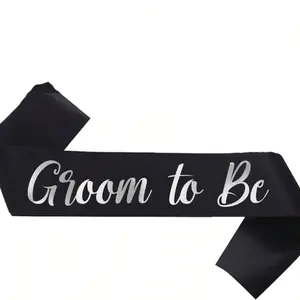 2Pcs Rose Gold & Black Bride & Groom To Be Sashes, Pre-wedding Party Decor Accessories, Multipurpose Sashes for Bachelorette Party, Bridal Shower & Engagement Party, Lovely Gifts and Ornaments for Wedding Celebration