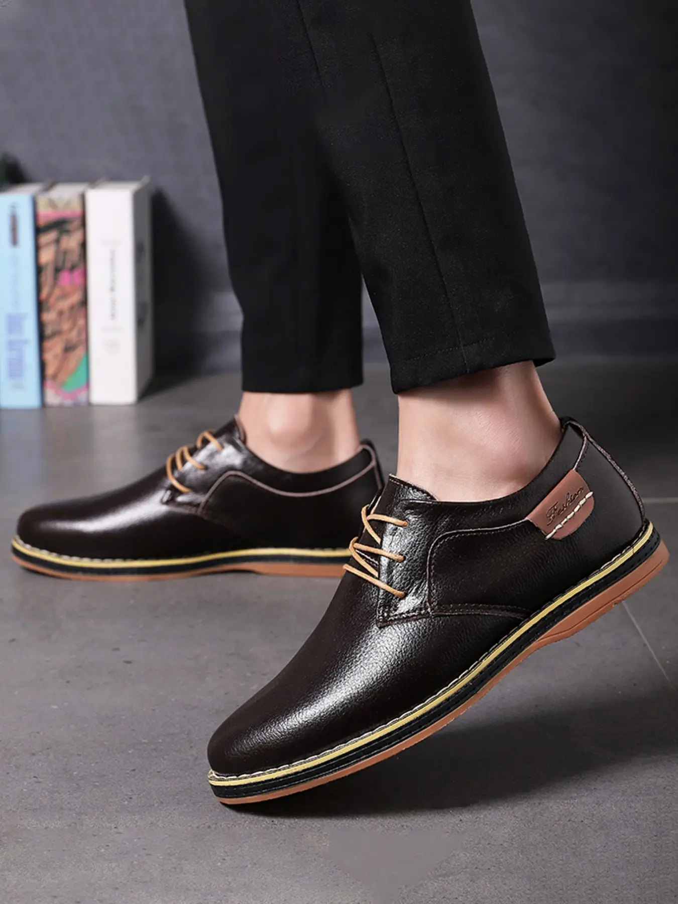 Men's Derby Shoes Casual Dress, Business Classic Oxford Style, Office Commuting Shoes, Office Footwear, Non-Slip Breathable Lightweight Wide Width, Microfiber Leather, Plus Size, Work Office Wedding Business Shoes