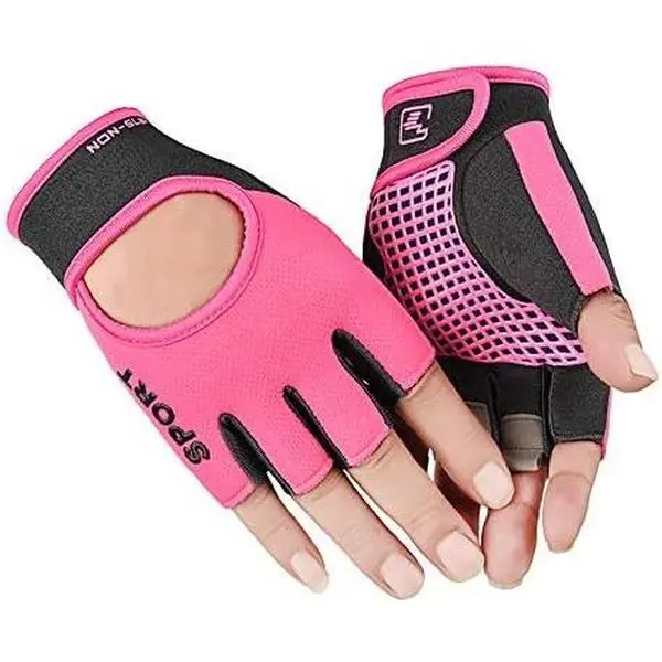 Fingerless Gym Gloves with Non-Slip Palm, Lightweight and Breathable Sporty Protective Gear for Exercise, Weightlifting & Cycling - Fitness for Everyone, Cycling Sport, Fitness Exercise Accessories, Workout Accessory