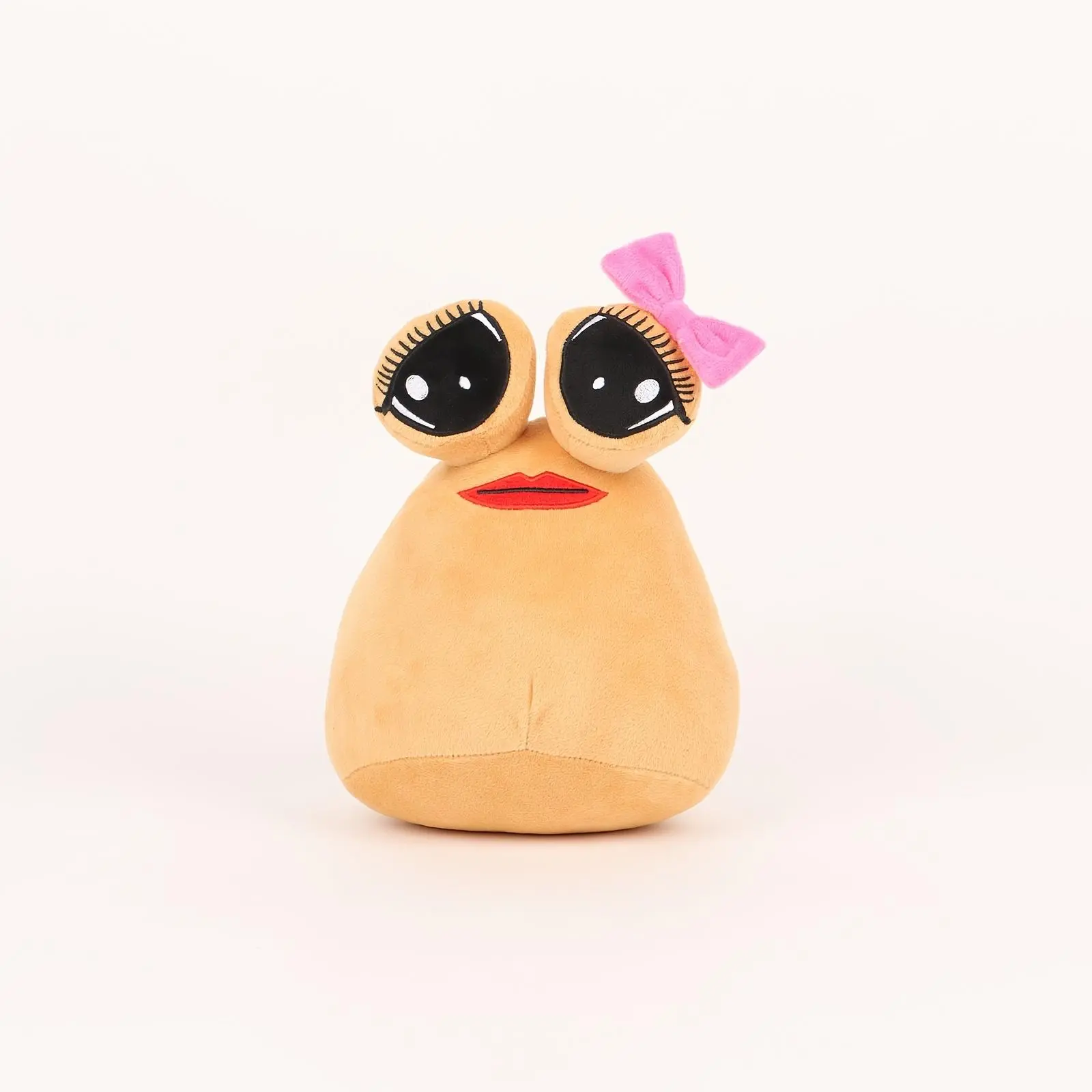Big-Eyed Alien Polyester Blend Plush Toy, Light Brown, Soft & Cuddly, Ideal for Halloween & Christmas Gifts (Classic Novelty Toy)