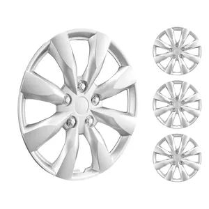 VEVOR Wheel Rim Cover Hubcaps, 16 in Diameter, Sturdy Durable Scratch-Resistant Hubcap with Snap Valve Nozzle Hole, ABS PC Hubcap with High Rigidity Less Wind Drag, Fits for All Weather Use