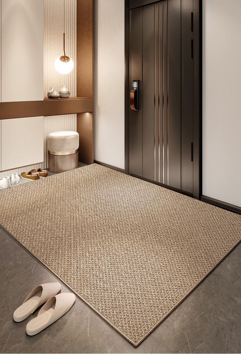 Simple Polyester Entry Doormat, Dust & Sand Scraper, Easy to Clean, Non-Slip Rubber Backed Floor Mat for Entrance