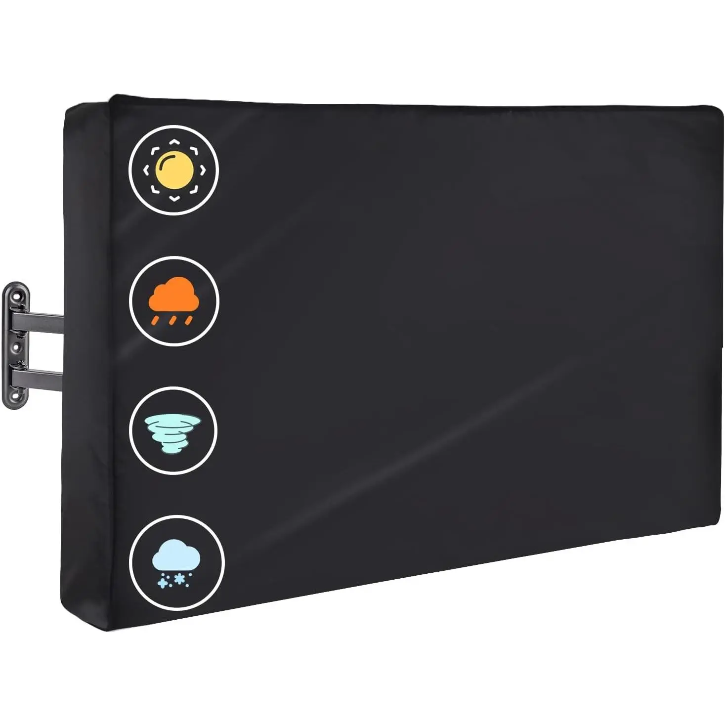 Waterproof Black Outdoor TV Cover for 55 to 58 inch Outside Flat Screen Television