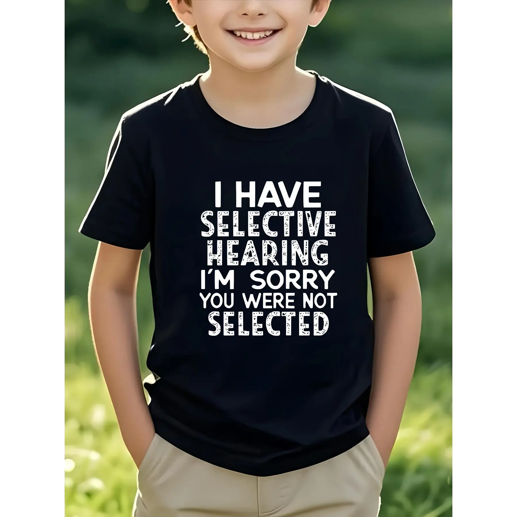 Unisex Soft Loose-Fit Casual T-Shirt with Cartoon Print for and Ages 5-14, Breathable Summer Round-Neck Top for and Teens, Cute Casual Wear, Teen Daily Shirt, Playful Pattern Tee, Comfortable ' Clothing(3Y-13Y)