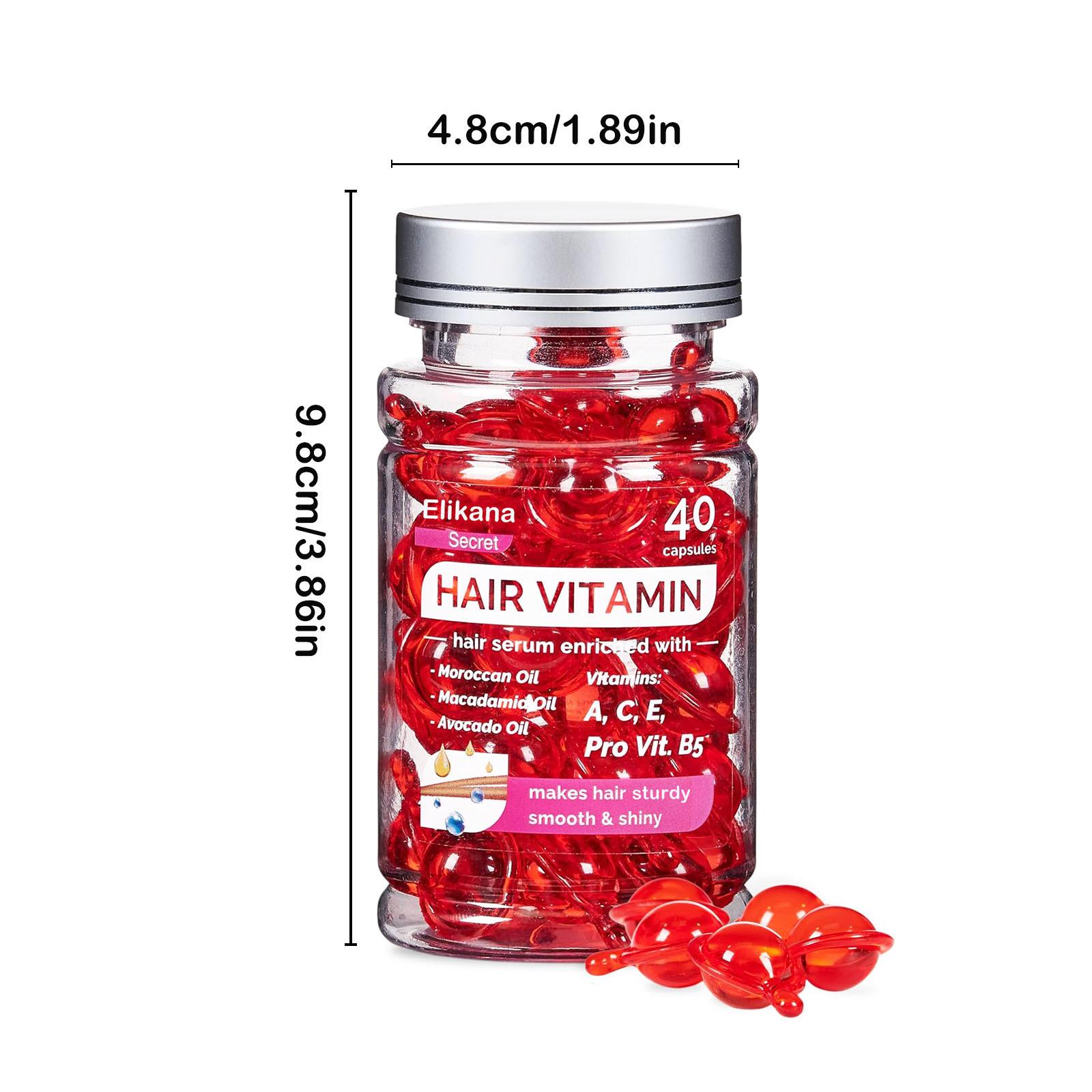 Single bottle of hair care vitamin capsules, moisturizing leave-in hair oil with argan oil, unisex hair care product, natural formula, not for consumption!