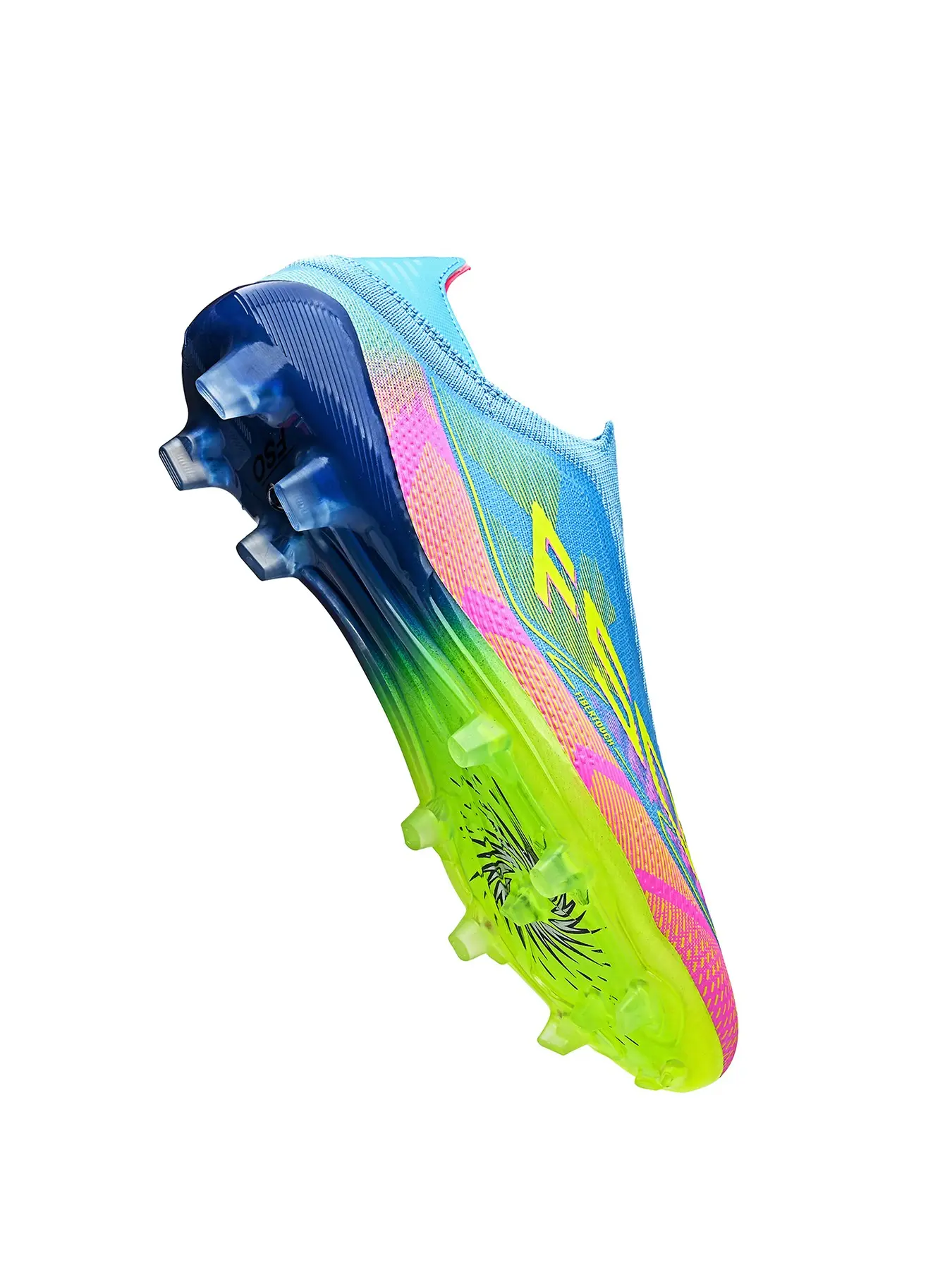 Breathable Sports Soccer Shoes, Fg/ag Long Studs for Artificial Grass, All-Season Anti-Slip, Durable Outdoor Indoor Footwear