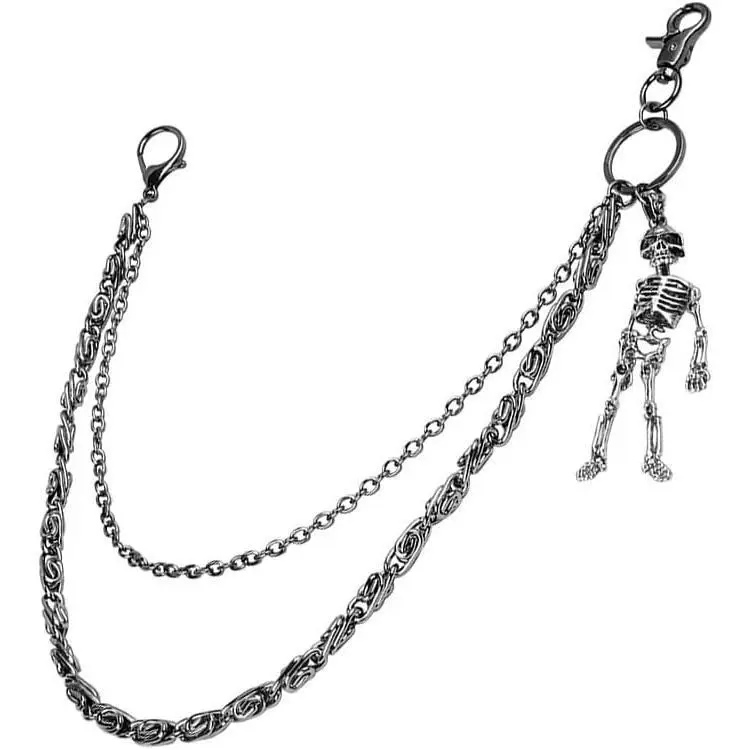 Skeleton Wallet Chain Biker Jean Pocket Chain Unisex Pant Trouser Skull Chain for Men Women
