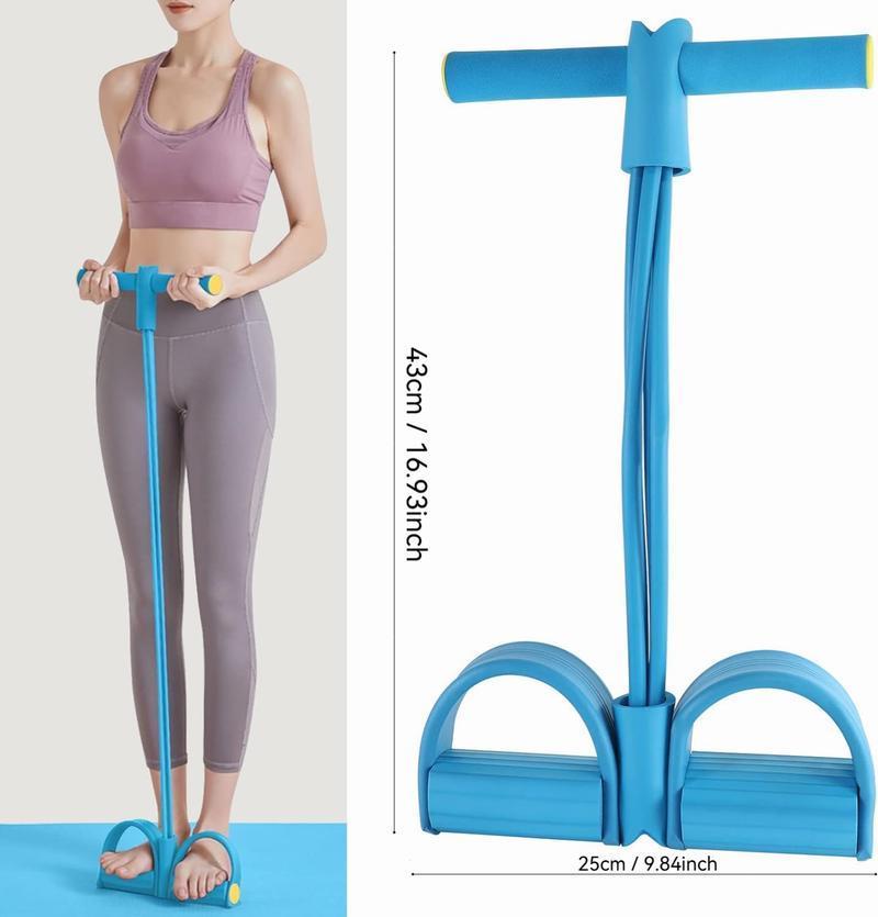 2026 New 4-Tube Unisex Multi-Function Tension Rope with Handles Home Gym Sit-Up & Tummy Training Fitness Equipment TikTokShop