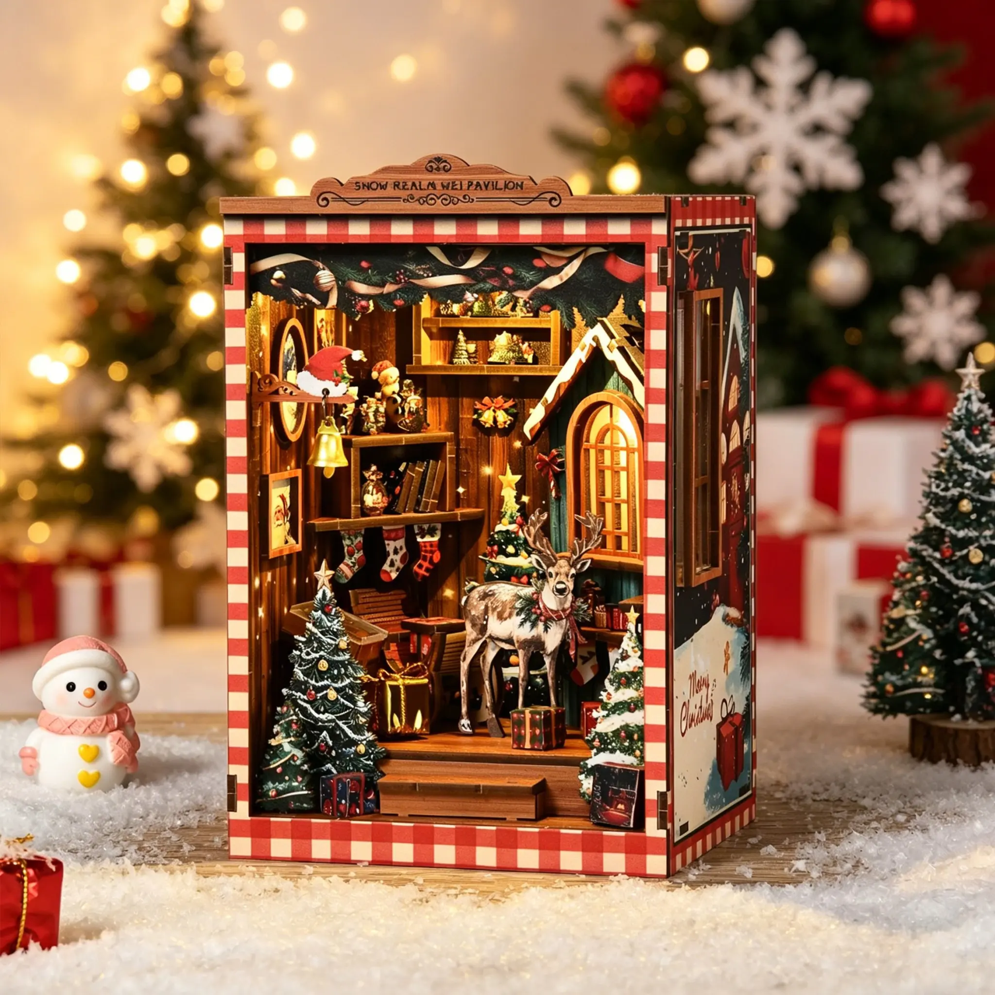 Creative DIY 3D Book Nook Cottage - Hand-Assembled Architectural Model House, Desktop Miniature Landscape Soothing Decor, Mini Dollhouse Kit for Adults, Teens & Beginners, Ideal Gift