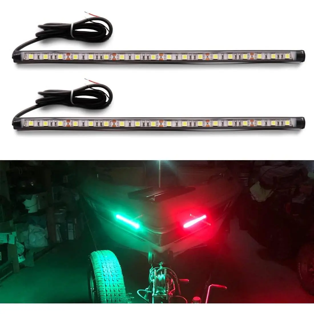 Navigation Lights For Boats Led, Boat Red and Green Bow Lights, Boat Night Fishing Lights, Deck Lights, IP67 Waterproof for Pontoon Boat Bas Boat Dinghy Kayak Jon Boat Yacht