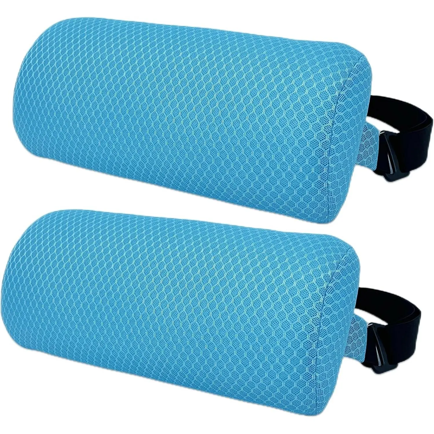 2 Pack Headrest Pillow for Patio Chaise Lounge,Chaise Lounge Pillows Outdoor 3D air mesh with Elastic Band,Quick Drying and Washable Spa Pillow for Recliner,Beach Chair,Office Chair,Blue